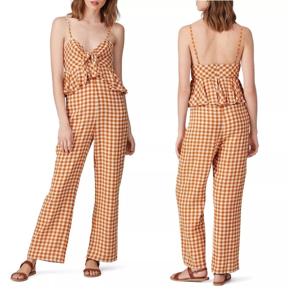 Saylor Women's Laken Jumpsuit - Burnt Orange/White - Medium